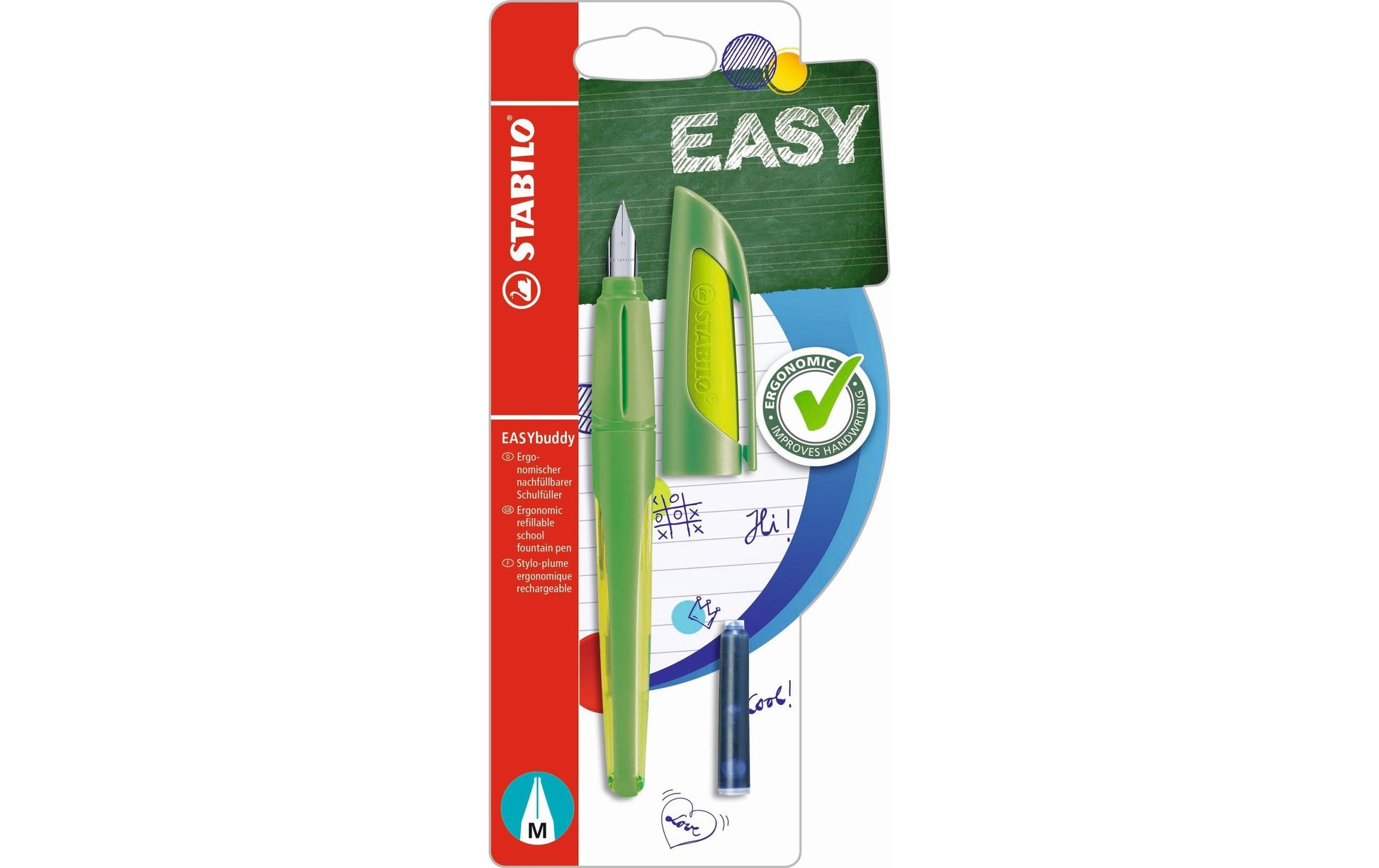 STABILO EASYbuddy – Füllfederhalter – M – Grün/Limette