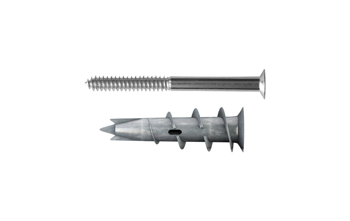 TOX Gipskartondübel Spiral Plus – Ø 4,5 × 50 mm, Kunststoff/Metall, 8 Stk., für Gipskarton