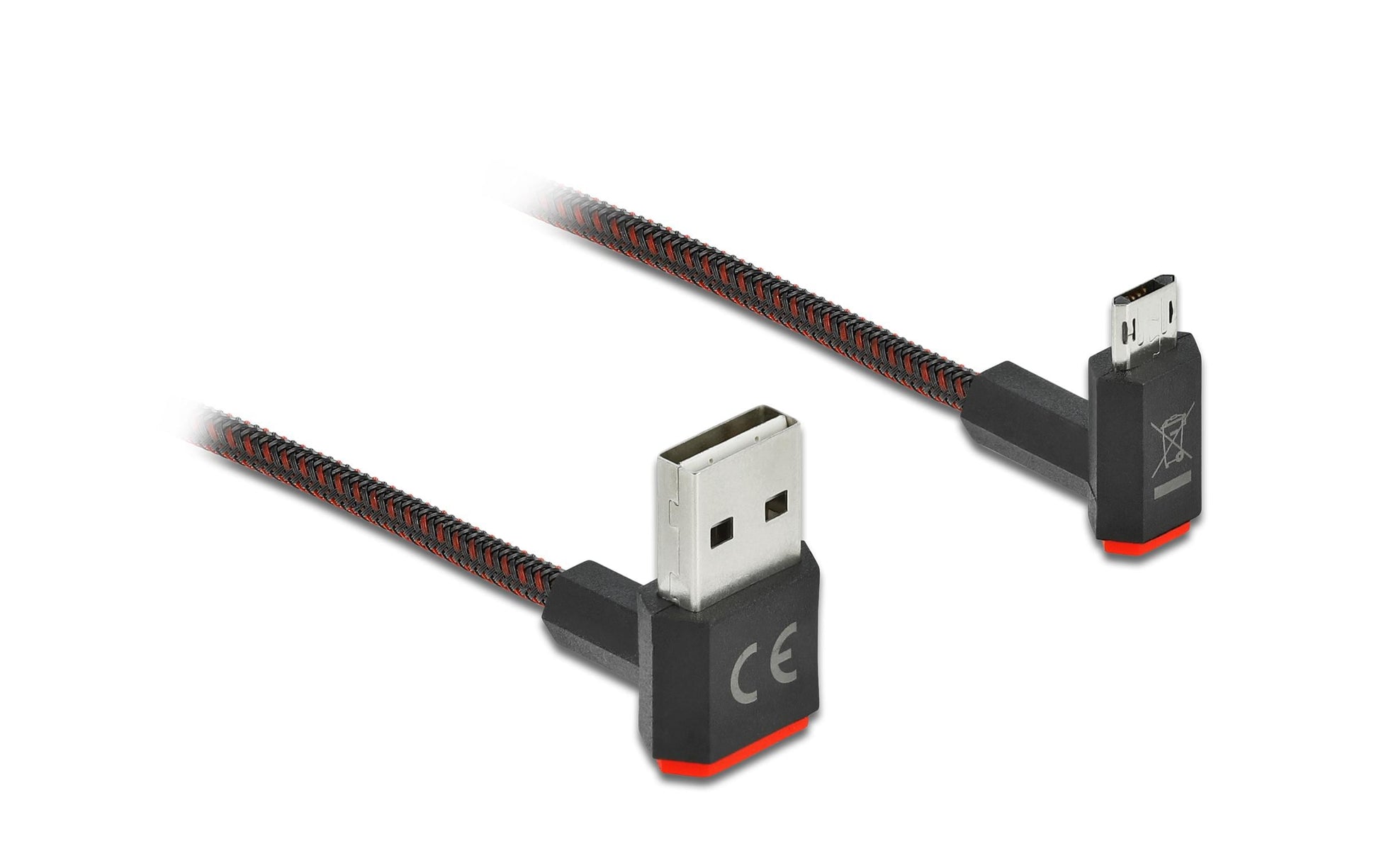 DeLOCK USB-A auf Micro-USB-B Kabel – USB 2.0 (480 Mbit/s) – 2 m – Abgewinkelt – Schwarz