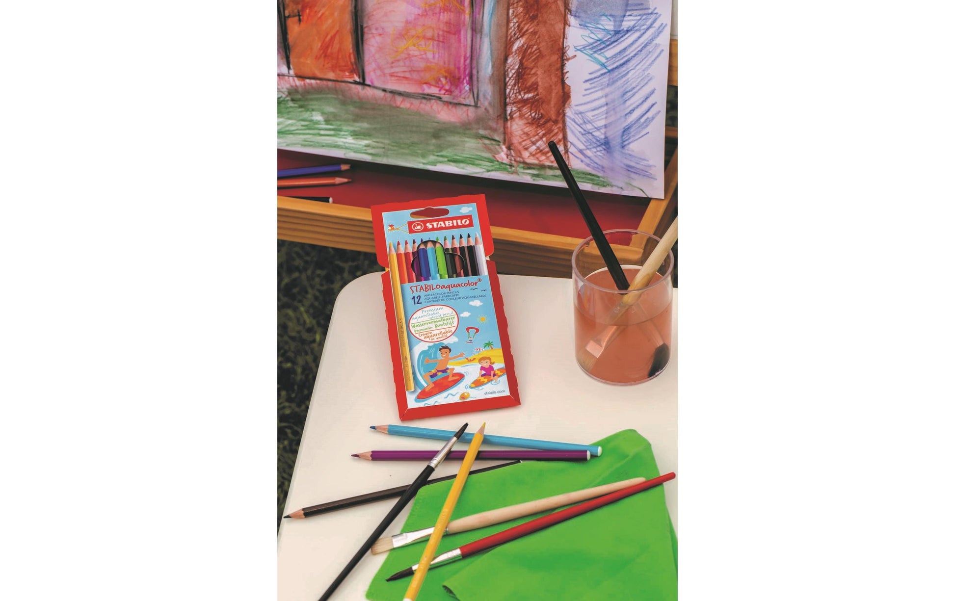 STABILO Aquarellfarbstifte Aquacolor – 12 Farben
