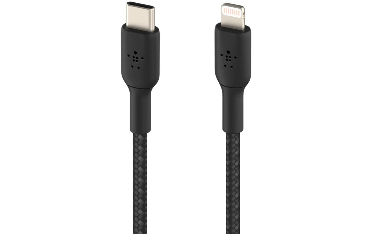 Belkin USB-C auf Lightning Kabel, 1 m, Schwarz, MFi-zertifiziert