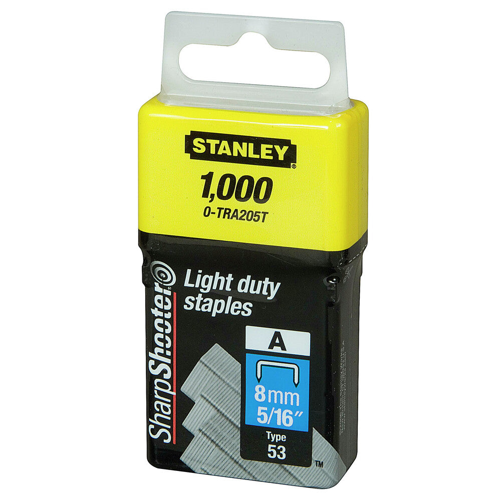 Stanley Bostitch Heftklammern – Typ 53, 8 mm, 1’000 Stück, Stahl – für TR45, TR151YL, TR150L