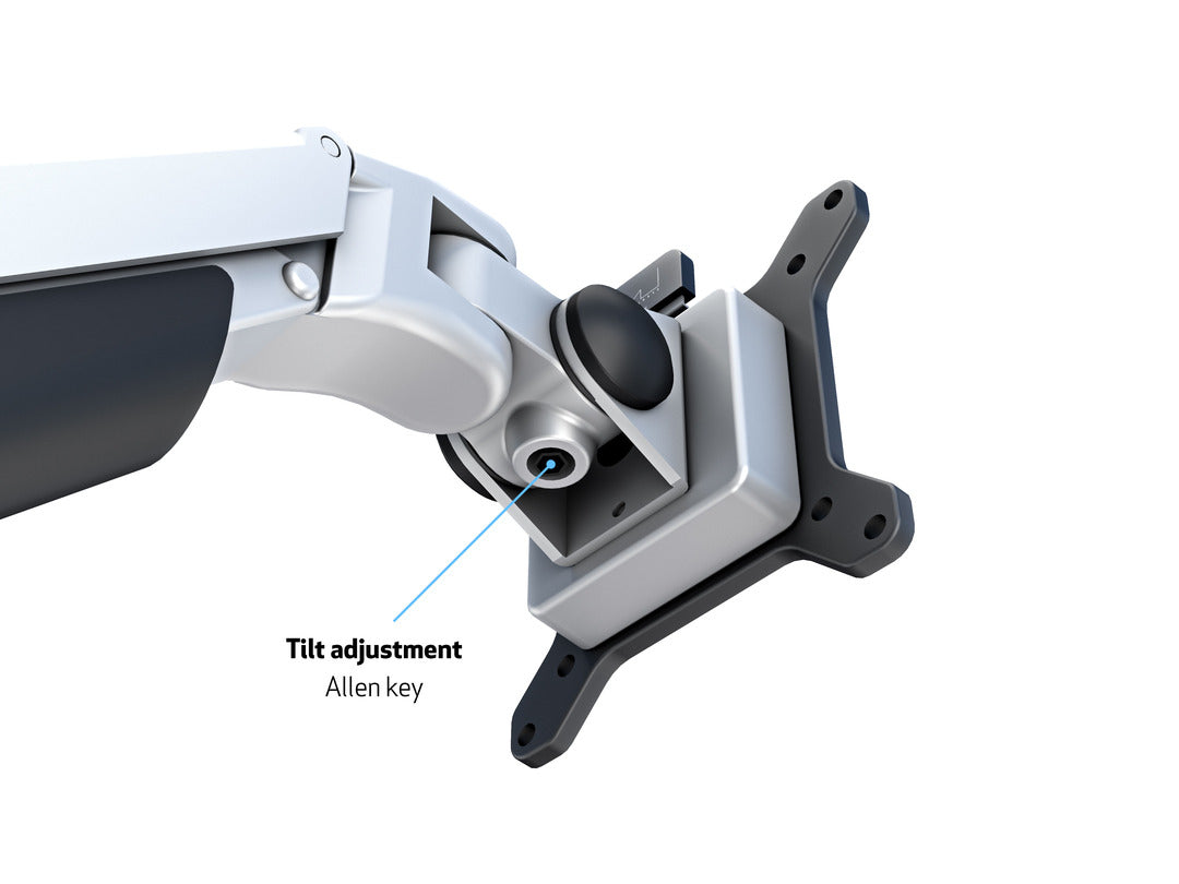 Multibrackets MB Gasgelenk 9376 – Monitorarm, bis 32", VESA 100 × 100 mm, 10 kg, drehbar, silber