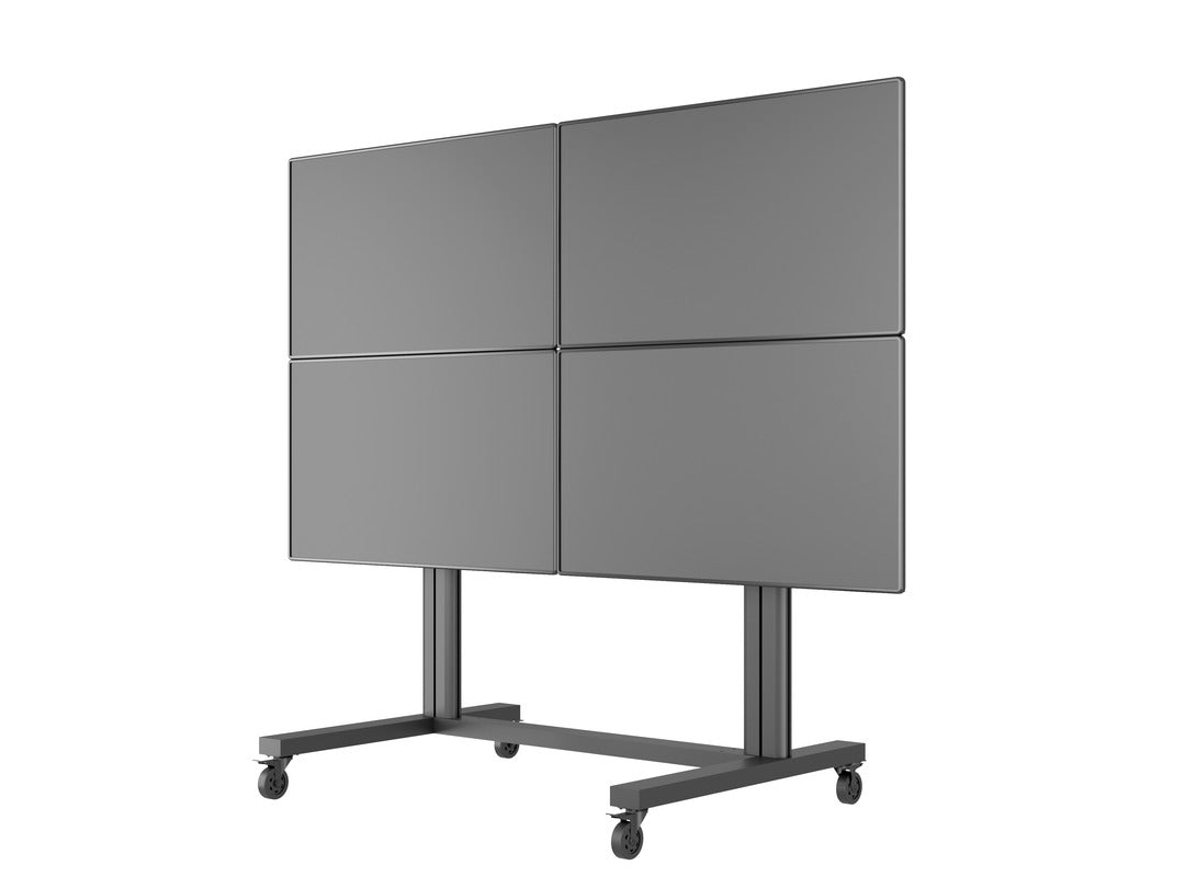 Multibrackets M Public – Videowand-Stand, für 4 Displays, höhenverstellbar, VESA 200×200, bis 160 kg, für 40"