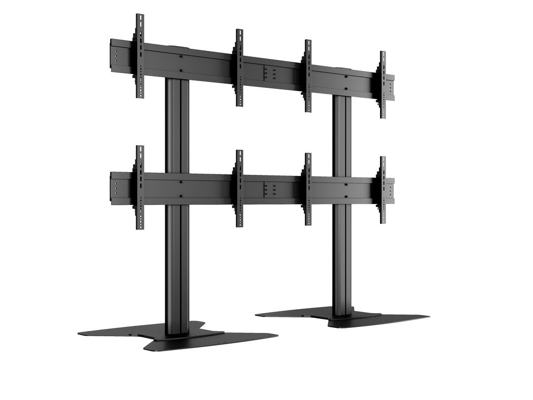 Multibrackets M Public – Videowand-Stand, für 4 Displays, höhenverstellbar, VESA 200×200, bis 160 kg, für 40"