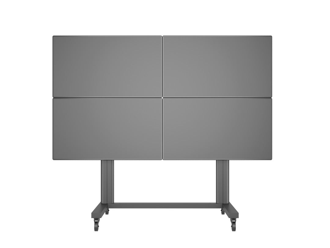 Multibrackets M Public – Videowand-Stand, für 4 Displays, höhenverstellbar, VESA 200×200, bis 160 kg, für 40"