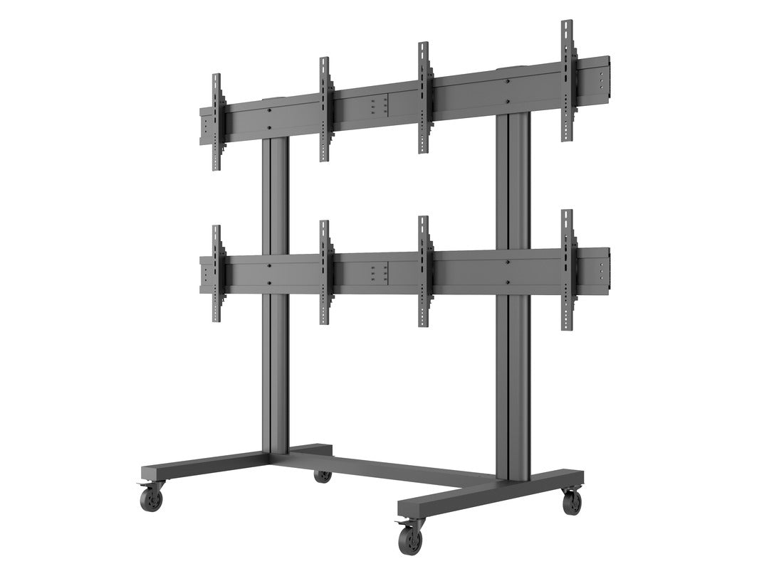 Multibrackets M Public – Videowand-Stand, für 4 Displays, höhenverstellbar, VESA 200×200, bis 160 kg, für 40"
