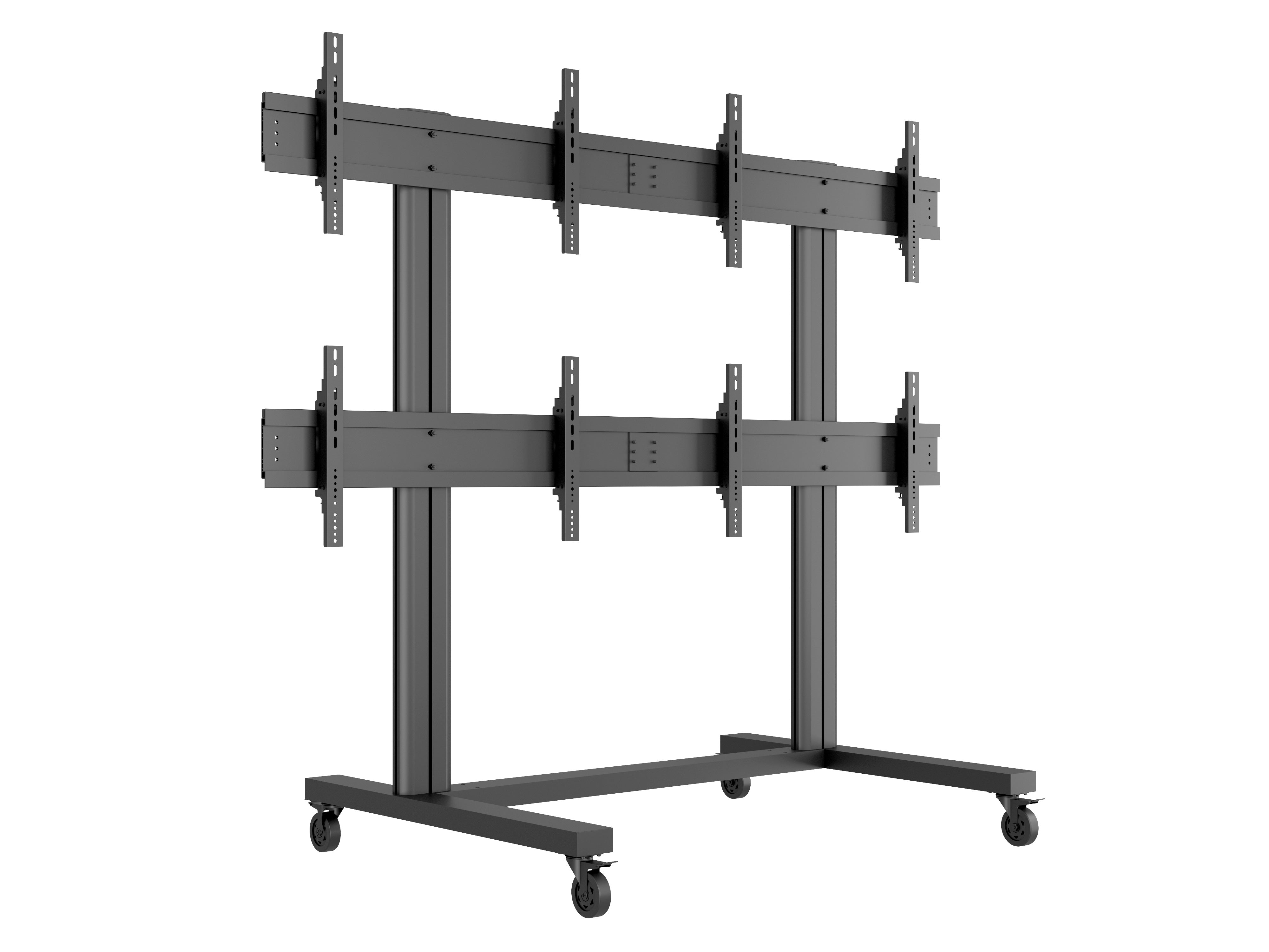 Multibrackets M Public – Videowand-Stand, für 4 Displays, höhenverstellbar, VESA 200×200, bis 160 kg, für 40"