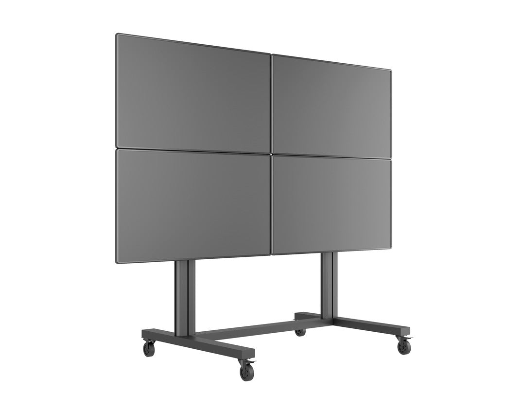 Multibrackets M Public – Videowand-Stand, für 4 Displays, höhenverstellbar, VESA 200×200, bis 160 kg, für 40"