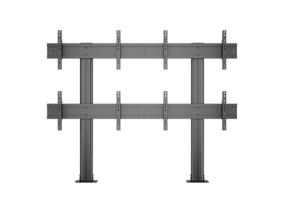 Multibrackets M Public – Videowand-Stand, für 4 Displays, höhenverstellbar, VESA 200×200, bis 160 kg, für 40"