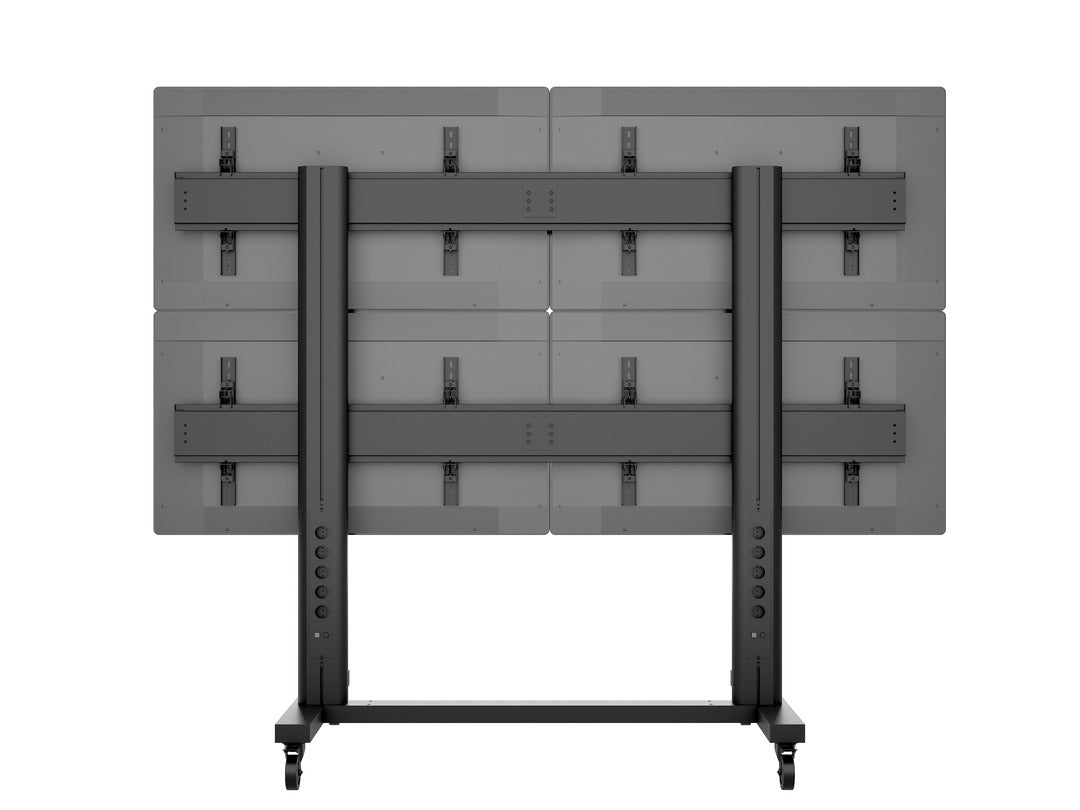 Multibrackets M Public – Videowand-Stand, für 4 Displays, höhenverstellbar, VESA 200×200, bis 160 kg, für 40"