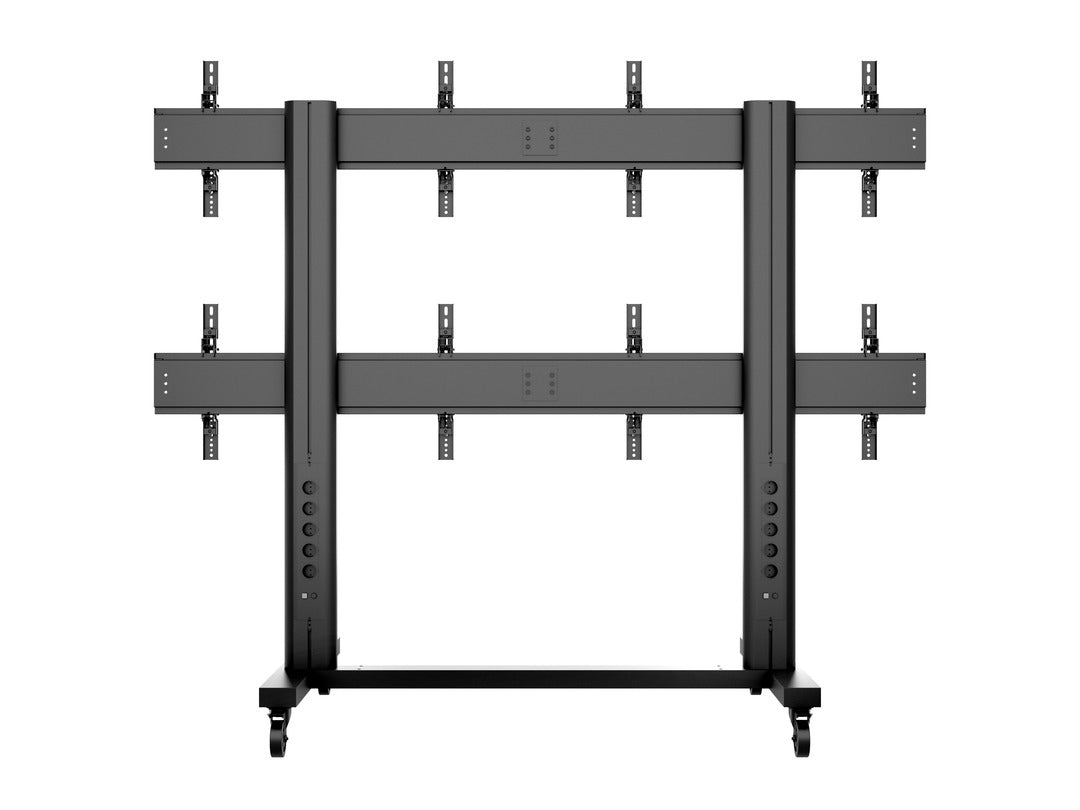 Multibrackets M Public – Videowand-Stand, für 4 Displays, höhenverstellbar, VESA 200×200, bis 160 kg, für 40"