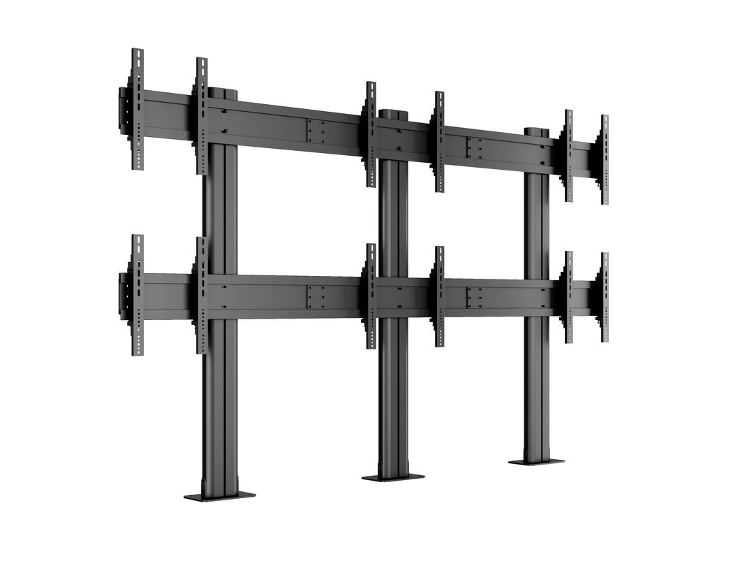Multibrackets M Public – Videowand-Stand, für 6 Displays, höhenverstellbar, VESA 400×400, bis 240 kg, für 47"
