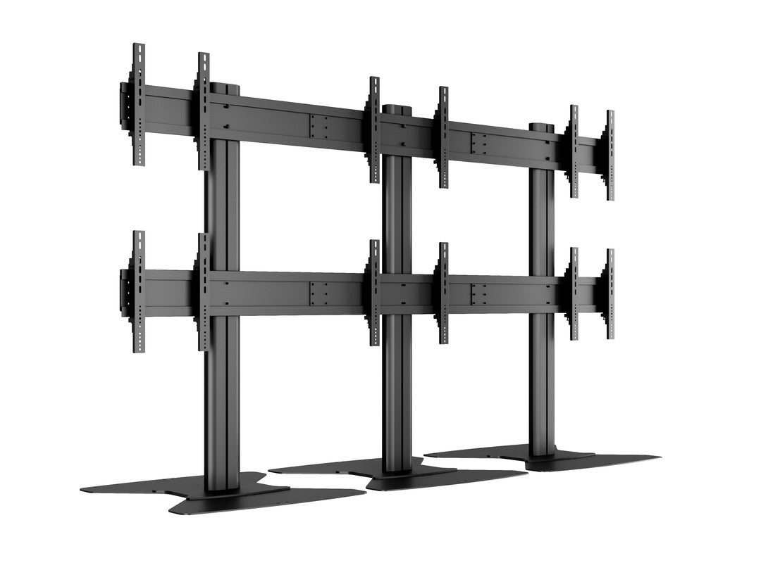 Multibrackets M Public – Videowand-Stand, für 6 Displays, höhenverstellbar, VESA 400×400, bis 240 kg, für 47"