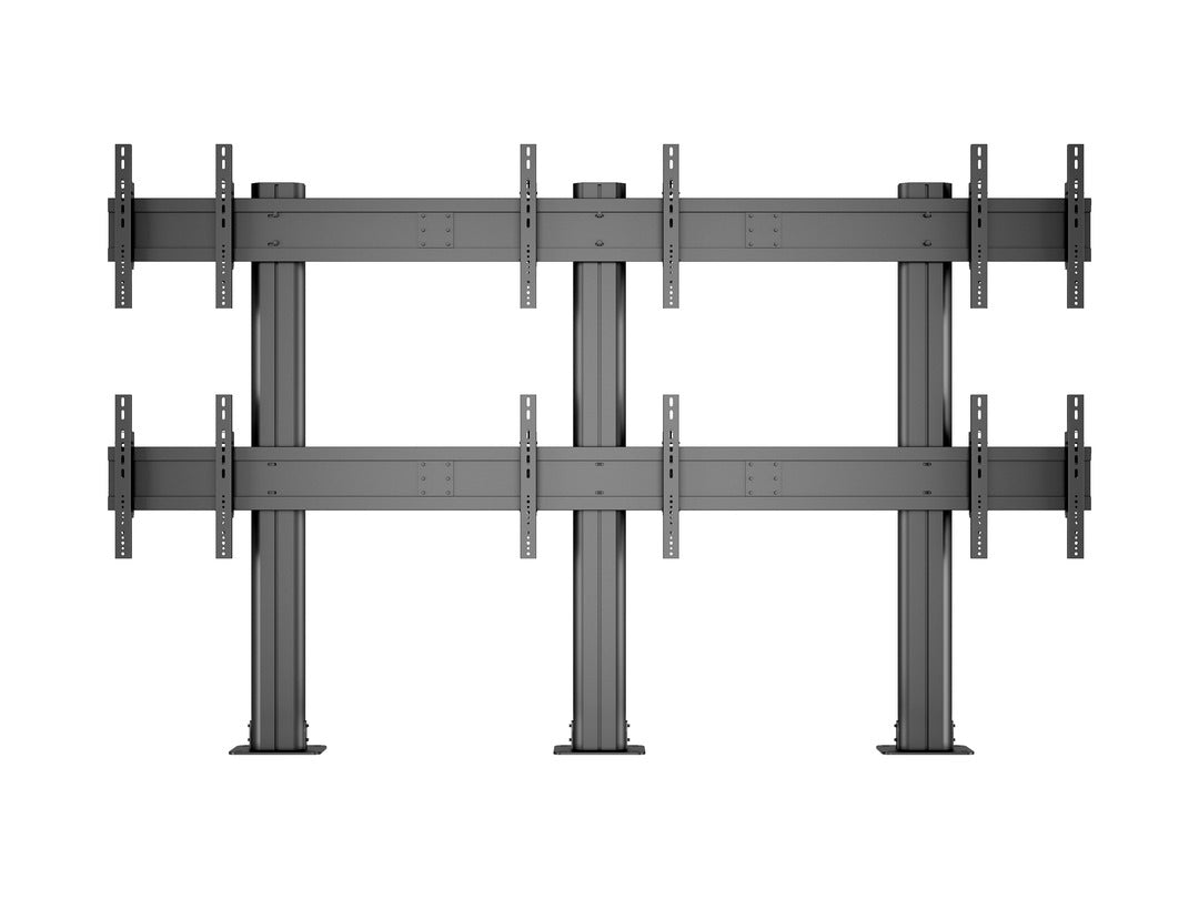 Multibrackets M Public – Videowand-Stand, für 6 Displays, höhenverstellbar, VESA 400×400, bis 240 kg, für 47"