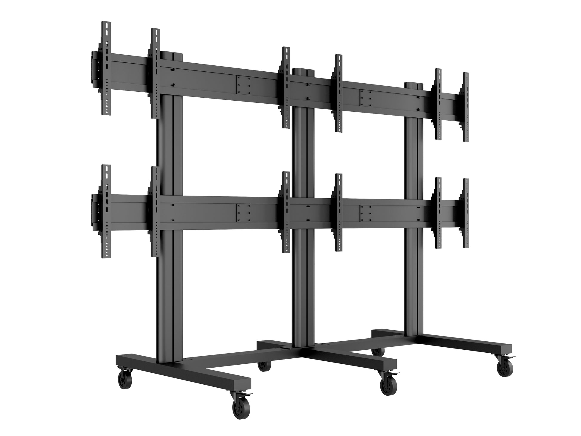 Multibrackets M Public – Videowand-Stand, für 6 Displays, höhenverstellbar, VESA 400×400, bis 240 kg, für 47"