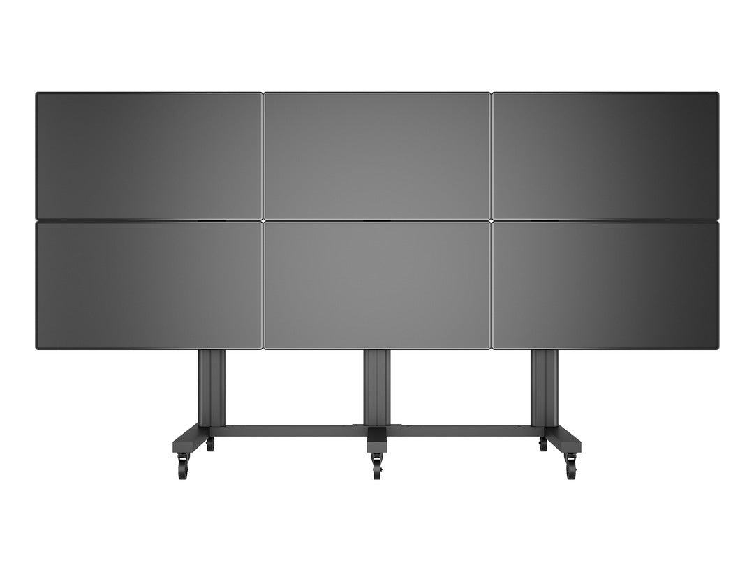 Multibrackets M Public – Videowand-Stand, für 6 Displays, höhenverstellbar, VESA 400×400, bis 240 kg, für 47"