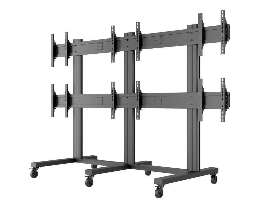 Multibrackets M Public – Videowand-Stand, für 6 Displays, höhenverstellbar, VESA 400×400, bis 240 kg, für 47"
