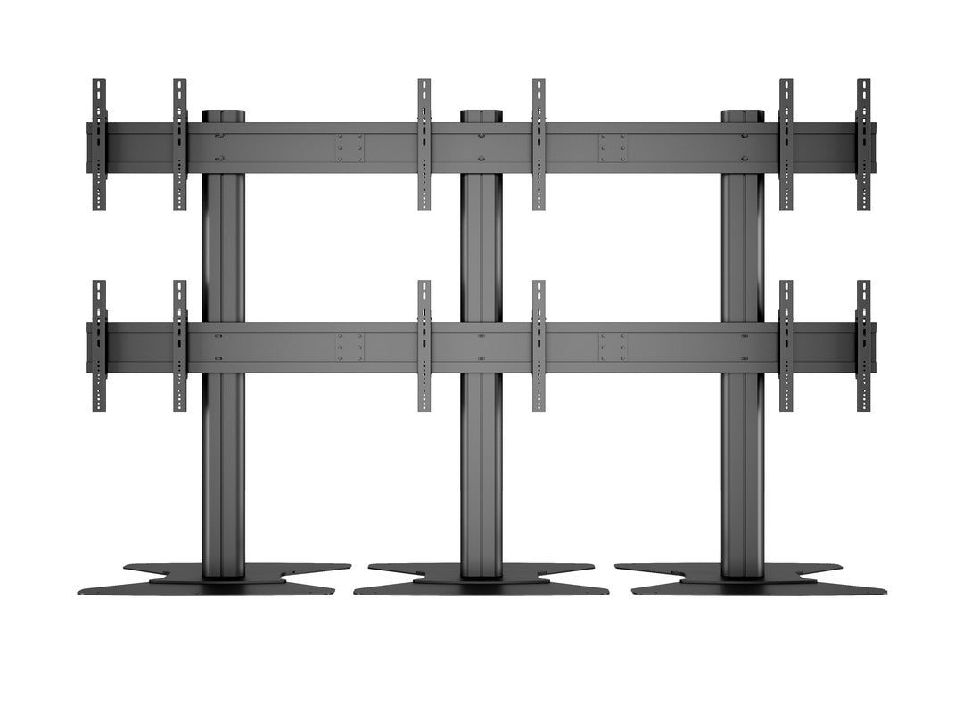 Multibrackets M Public – Videowand-Stand, für 6 Displays, höhenverstellbar, VESA 400×400, bis 240 kg, für 47"