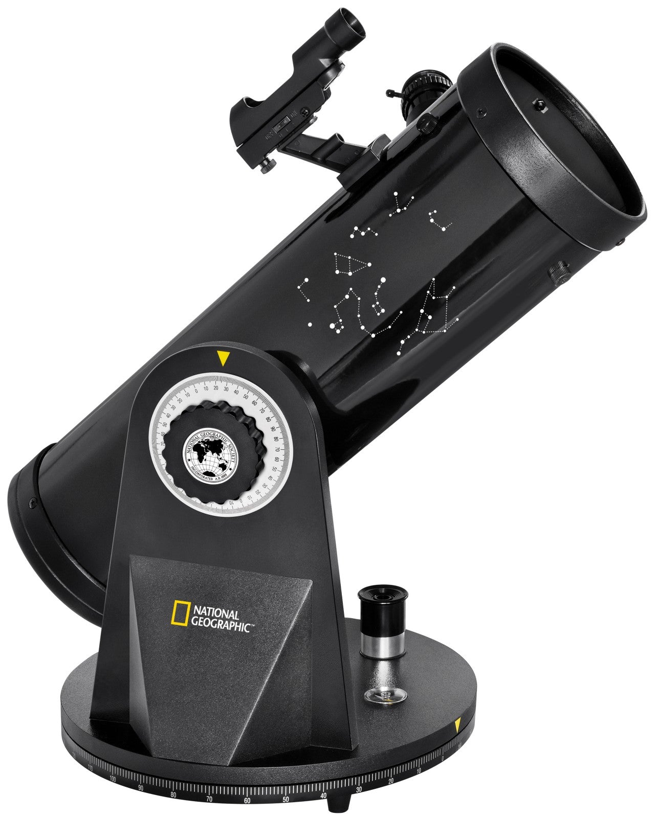 National Geographic Spiegelteleskop – Teleskop 114/500, 11,4 cm Ø, 500 mm Brennweite, 167×