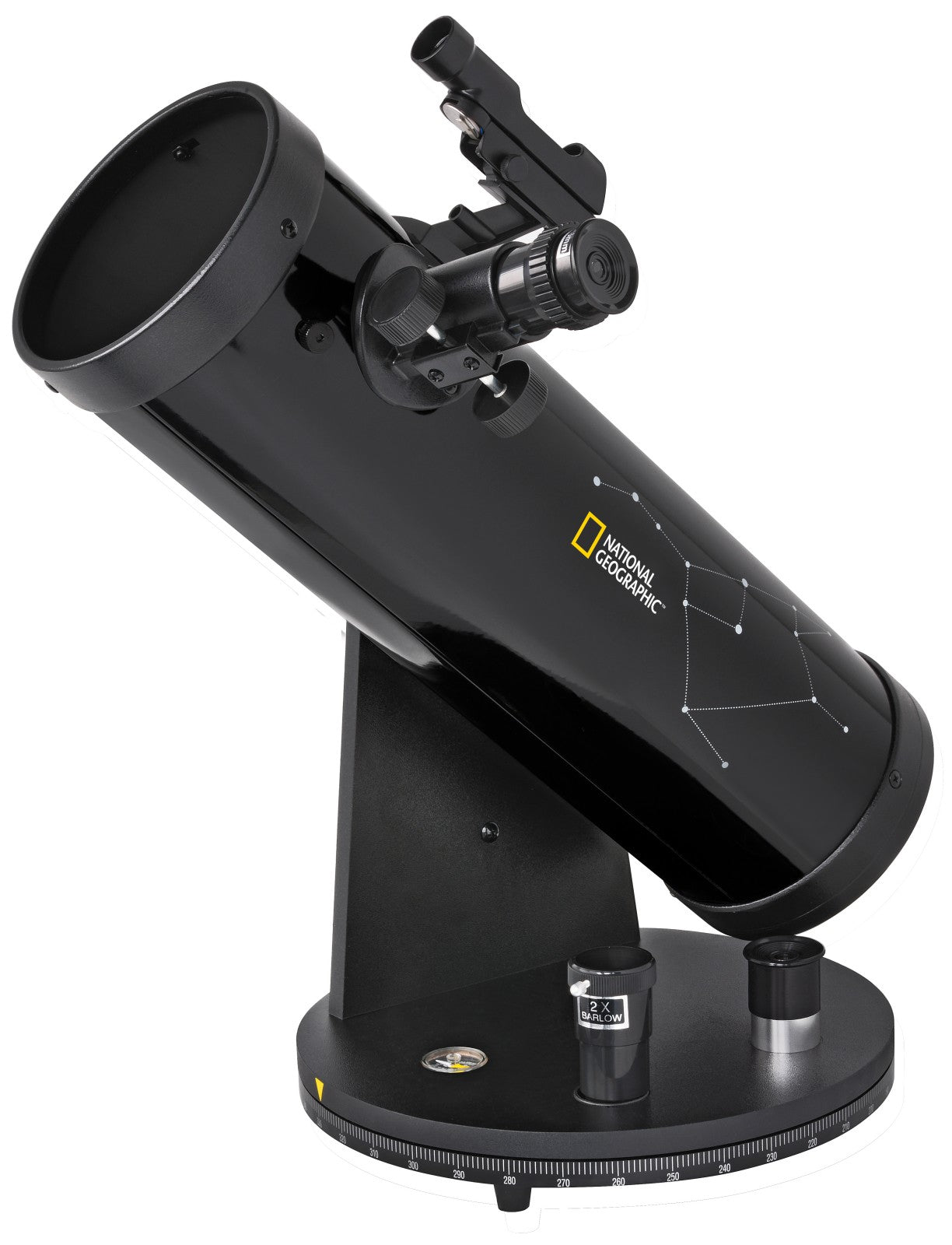 National Geographic Spiegelteleskop – Teleskop 114/500, 11,4 cm Ø, 500 mm Brennweite, 167×