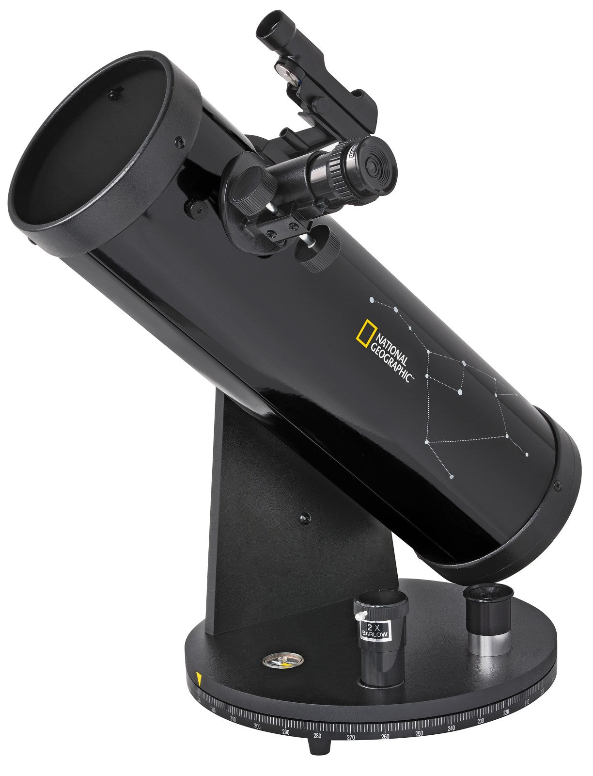 National Geographic Spiegelteleskop – Teleskop 114/500, 11,4 cm Ø, 500 mm Brennweite, 167×