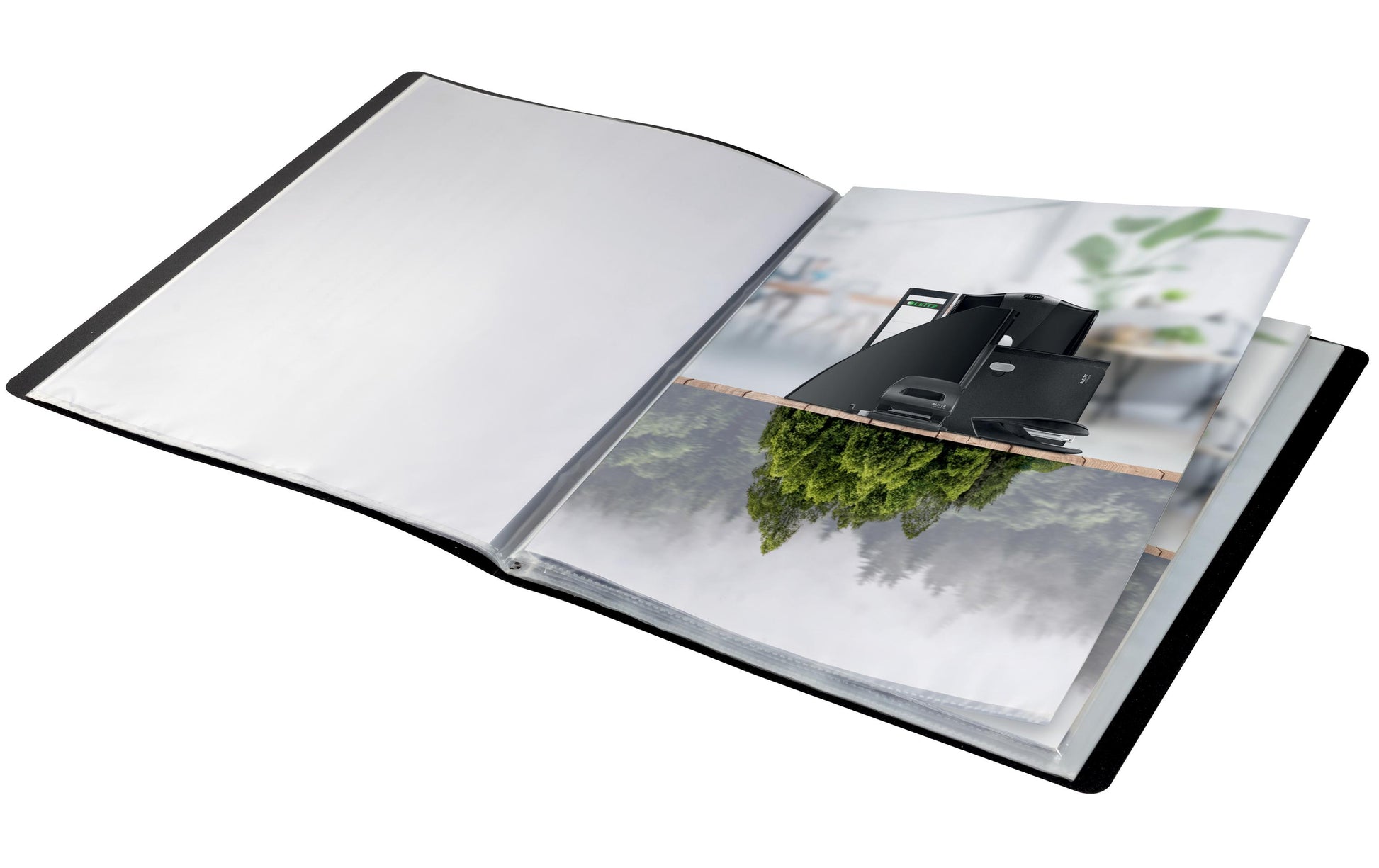 Leitz Recycle Sichtbuch A4, 40 Hüllen, Polypropylen (PP), matt, schwarz