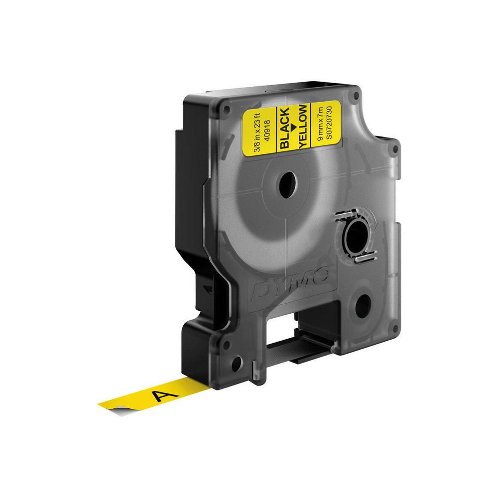 DYMO Schriftband – 9 mm x 7 mm, gelb, schwarz – für LabelPoint 200, 250, 300 usw. – D1
