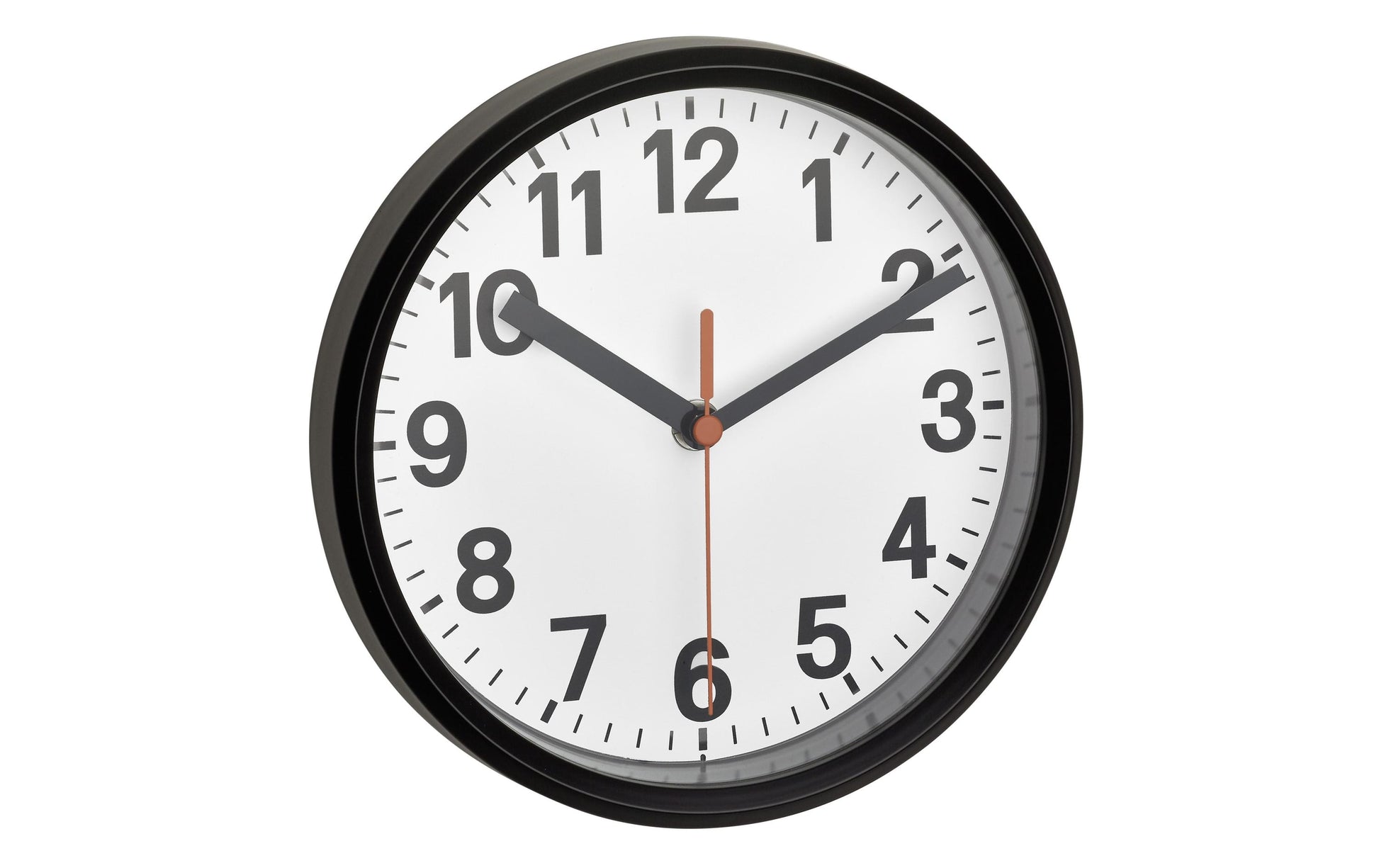 TFA-Dostmann TFA Dostmann Wanduhr – Funk, analog, Ø 17,7 cm, schwarz/weiss, Glas