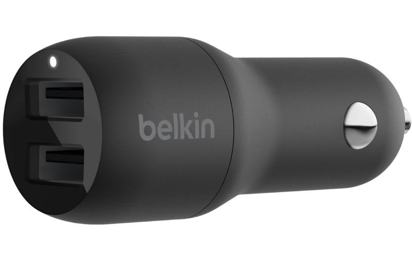 Belkin BoostCharge Auto-Ladegerät 24 W – USB-A×2 – für Smartphones – Schwarz