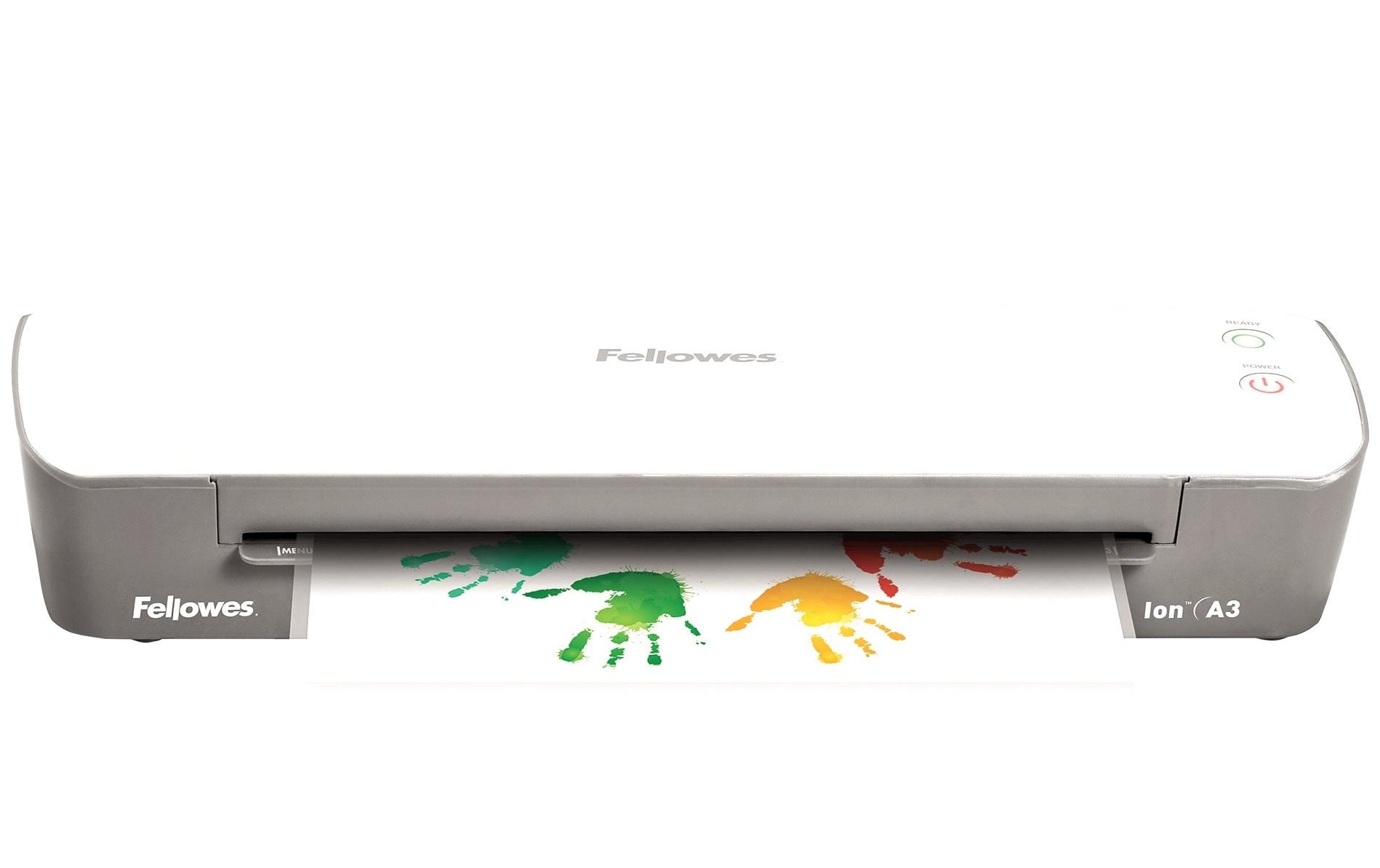 Fellowes Ion Laminiergerät A3 – Heisslaminator, bis 125 µm, 2 Rollen, 300 mm/min, weiss