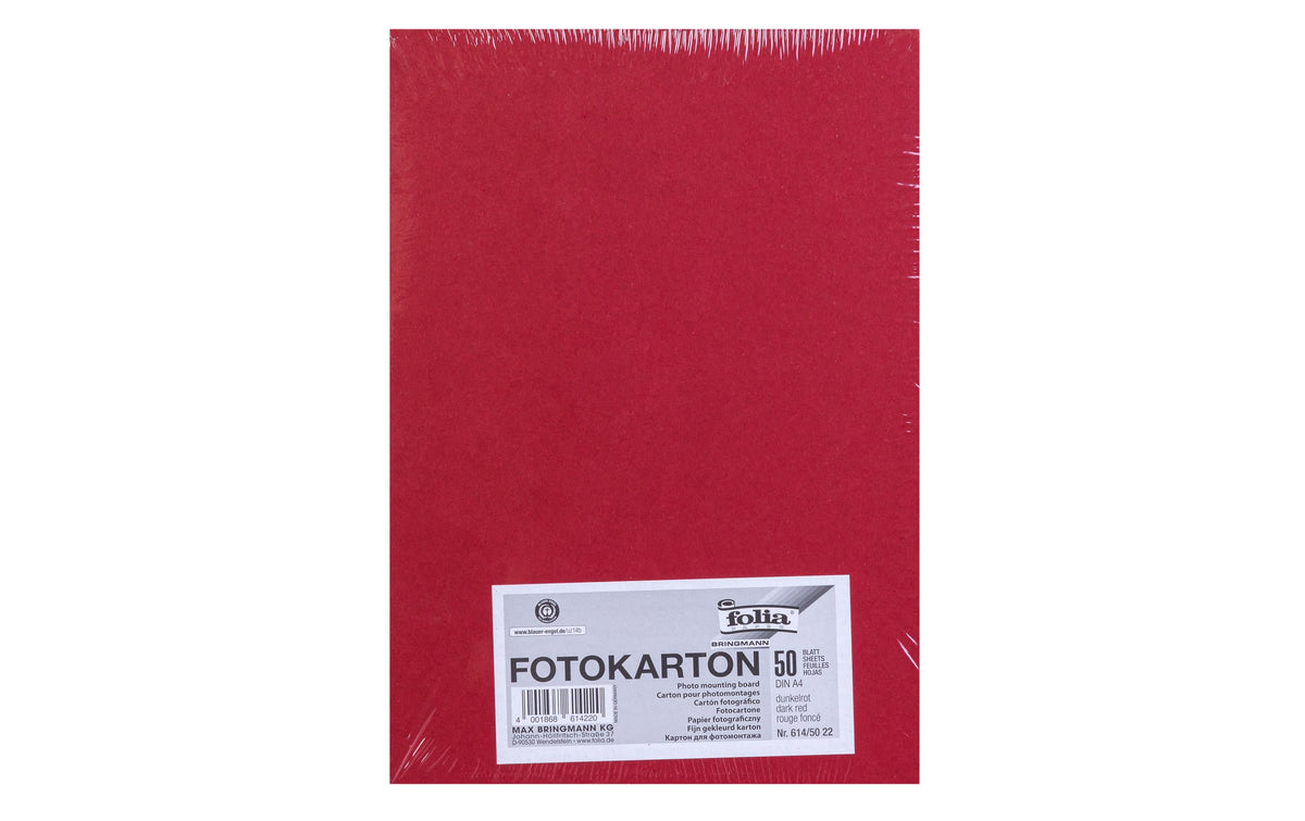 Folia Fotokarton – A4, rot, 300 g/m² – 50 Blatt