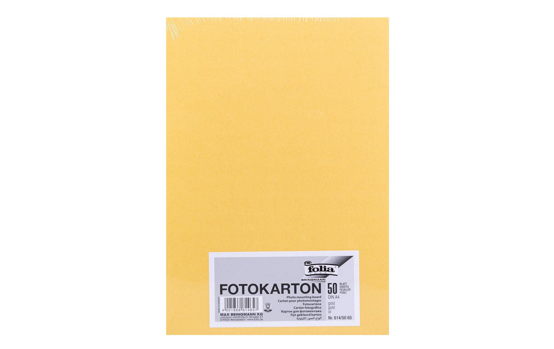 Folia Fotokarton – A4, gold, matt, 300 g/m² – 50 Blatt