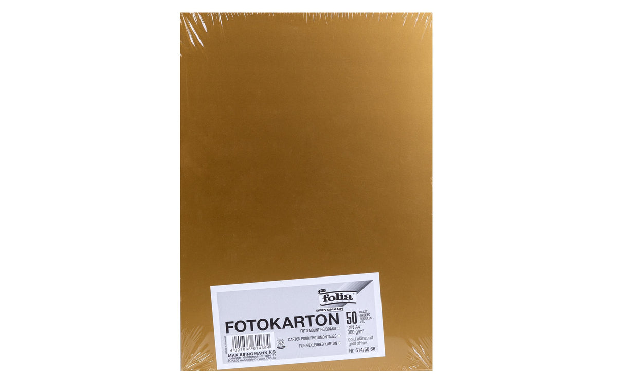 Folia Fotokarton – A4, gold, 300 g/m² – 50 Blatt