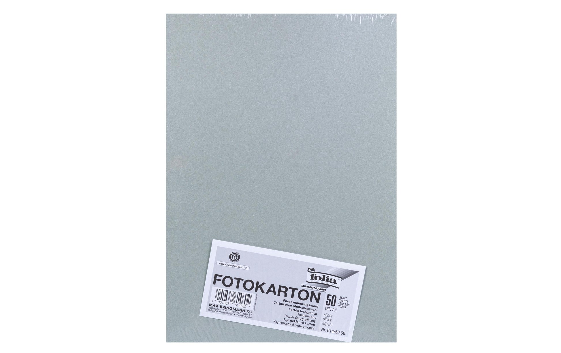 Folia Fotokarton – A4, silber, 300 g/m² – 50 Blatt