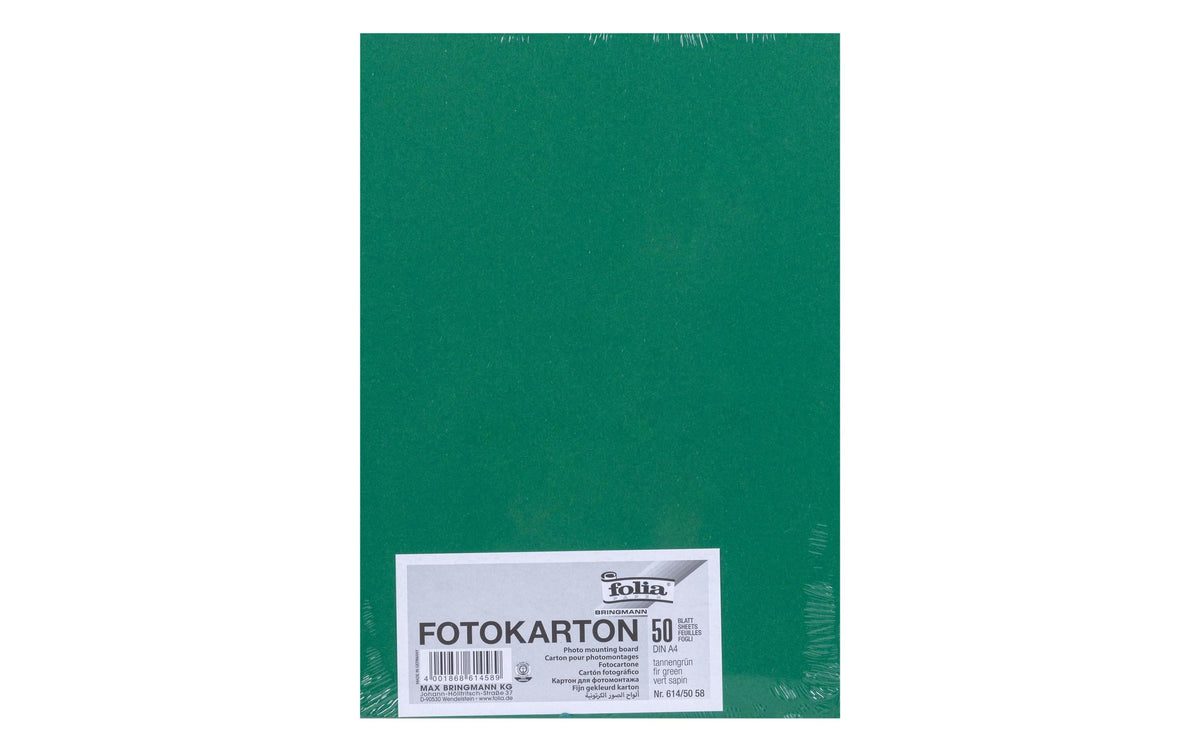 Folia Fotokarton – A4, Tannengrün, 300 g/m² – 50 Blatt