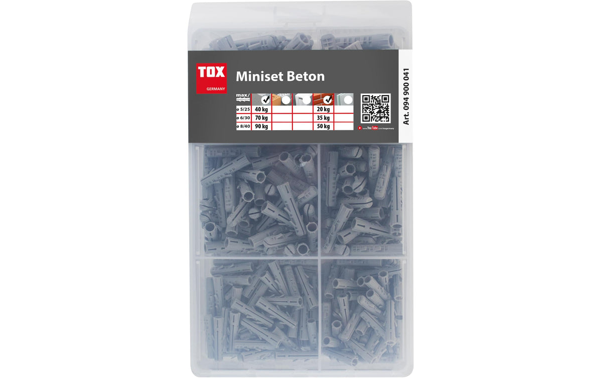 TOX Miniset Beton – Ø 8 × 40 mm, Kunststoff
