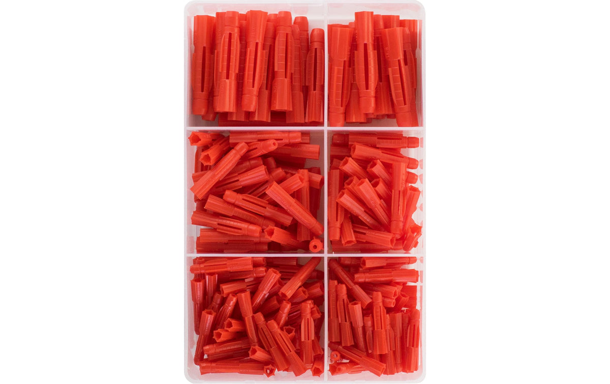 TOX Dübelsortiment Miniset Allround – Ø 8 × 31 mm, Kunststoff, Rot, 240 Stk.