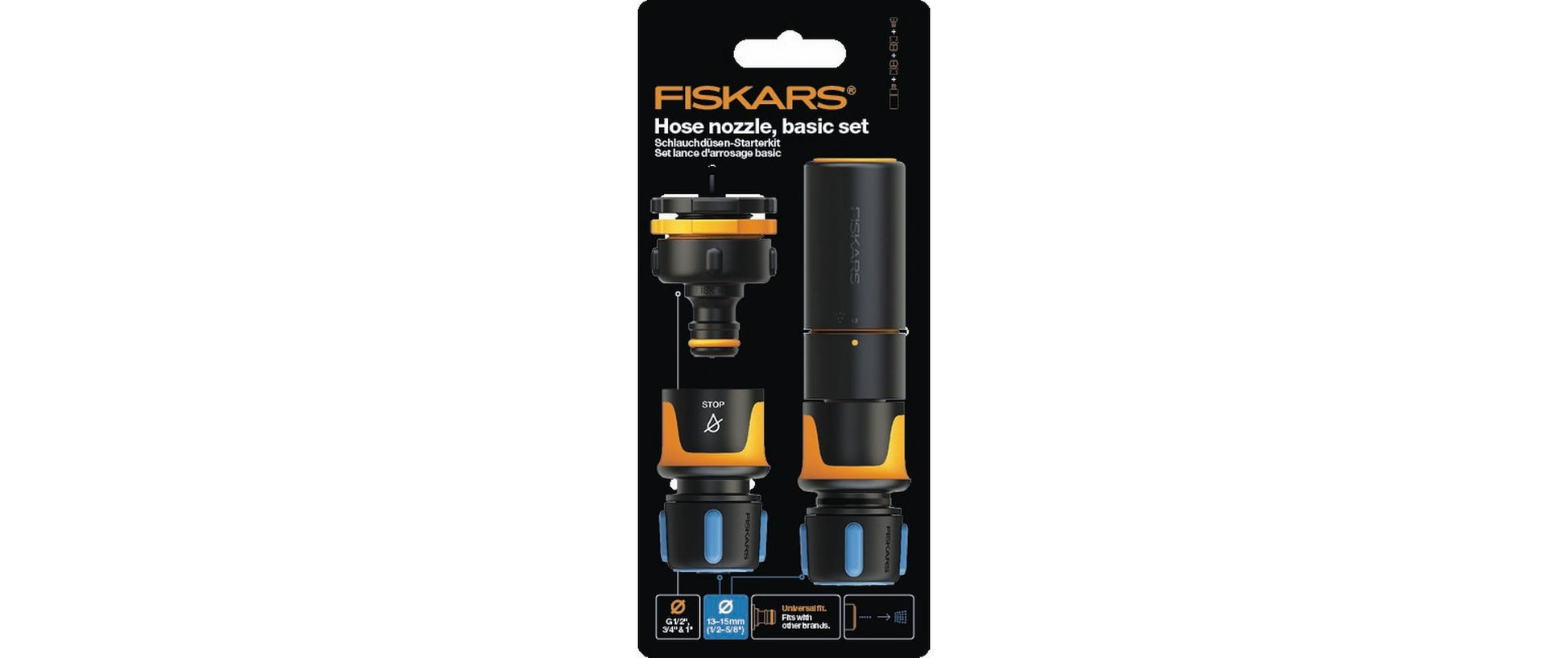 Fiskars Anschluss-Set – 3-teilig, 98 × 49 × 22 mm, Kunststoff