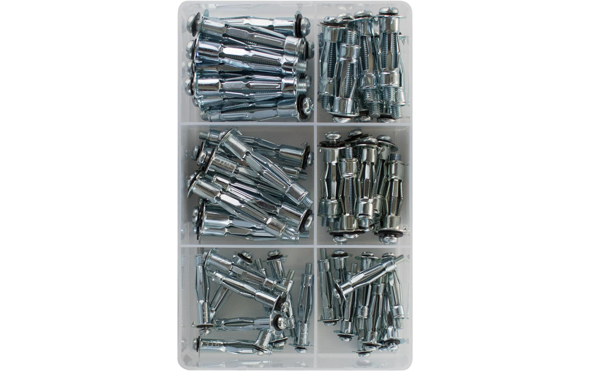 TOX Metall-Hohlraumdübel Acrobat Set – Ø 8 × 32 mm, Metall, 60 Stk., für Gipsfaserplatten, Gipskarton