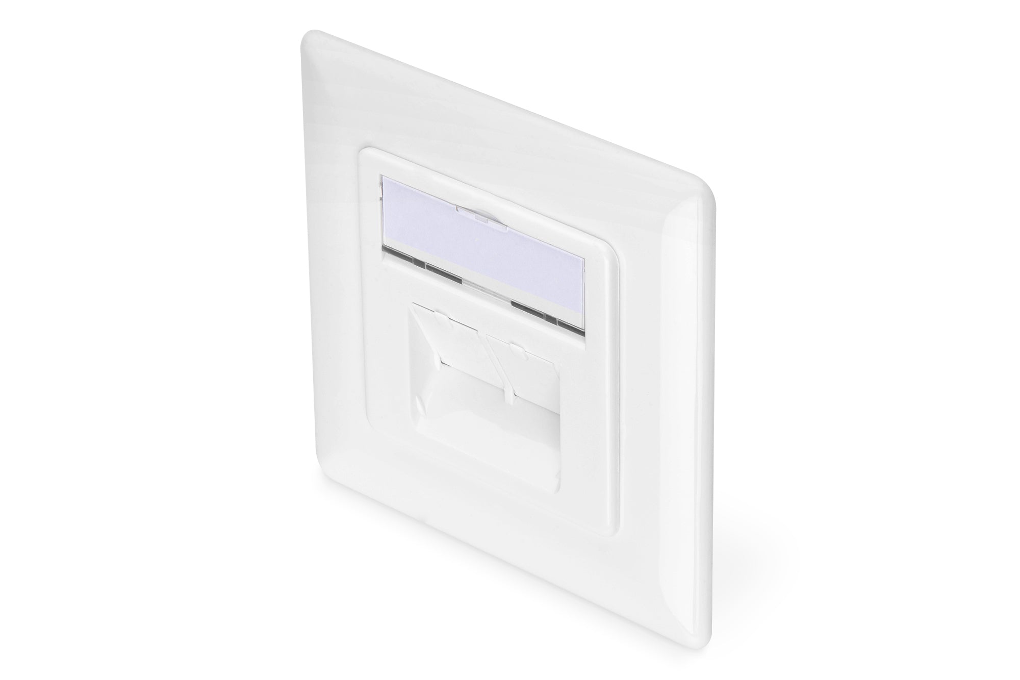Digitus Netzwerkdose – 2× RJ-45, Cat6a (Klasse EA), geschirmt, Unterputz, Metall, Weiss