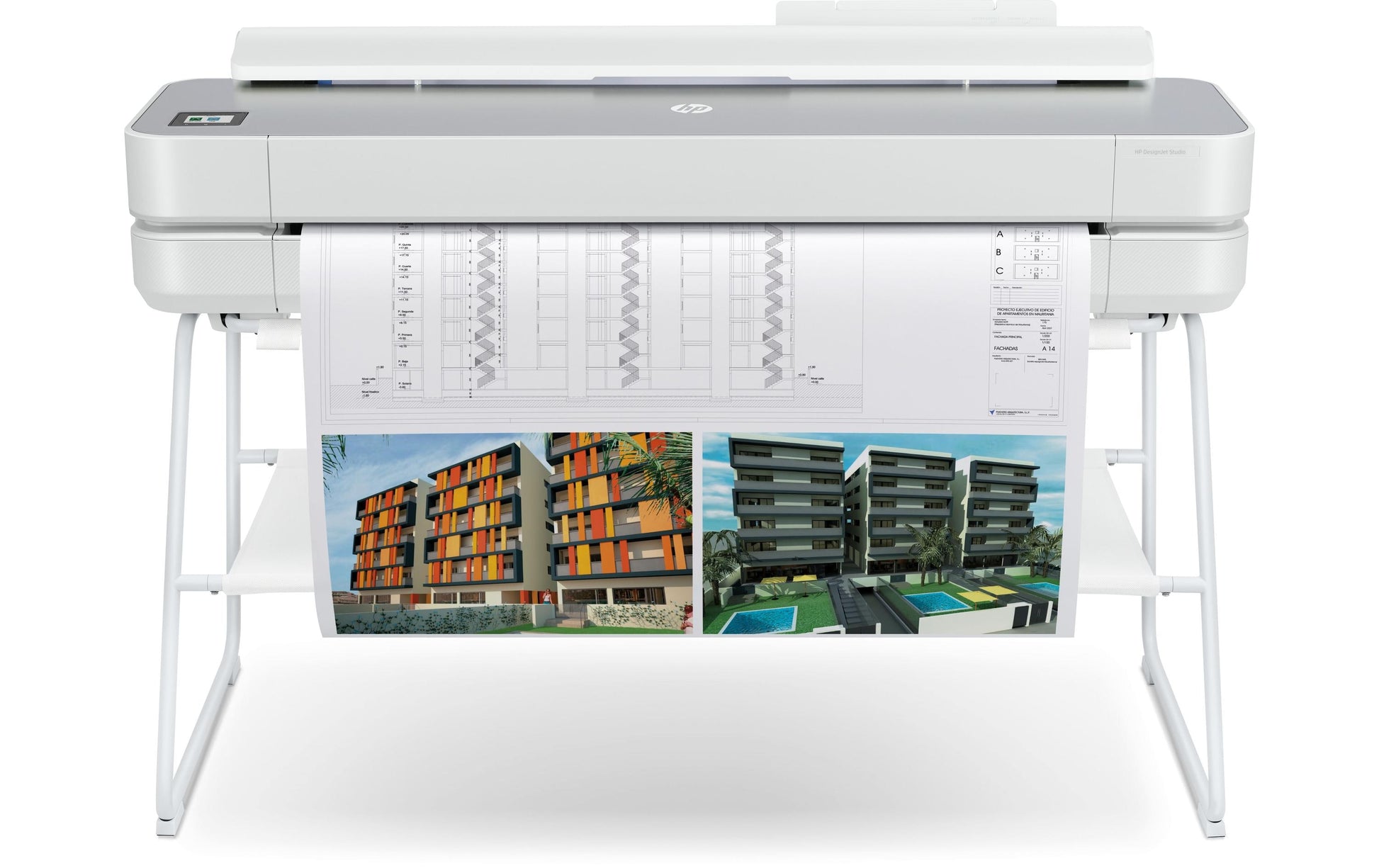HP DesignJet Studio Steel – Grossformatdrucker 36", Farbe, LAN/WLAN/USB, 2400 × 1200 dpi