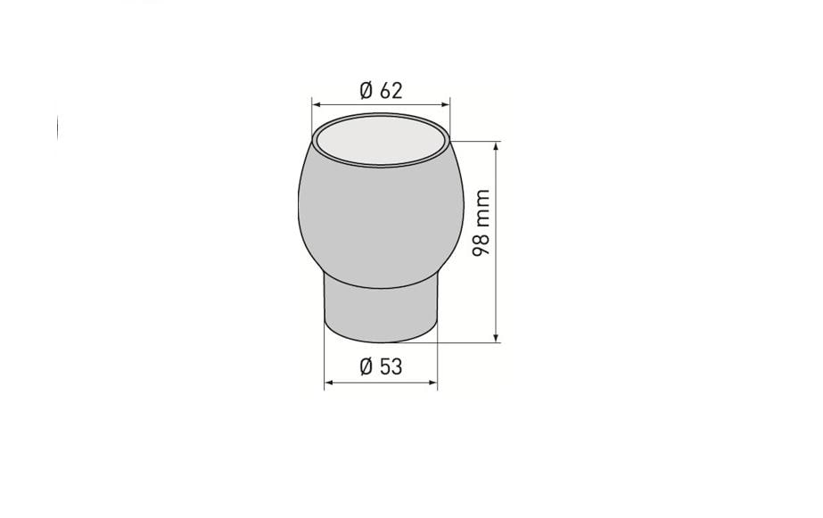 Diaqua Zahnbürstenhalter – 6,2×6,2×9,8 cm, Glas, Transparent