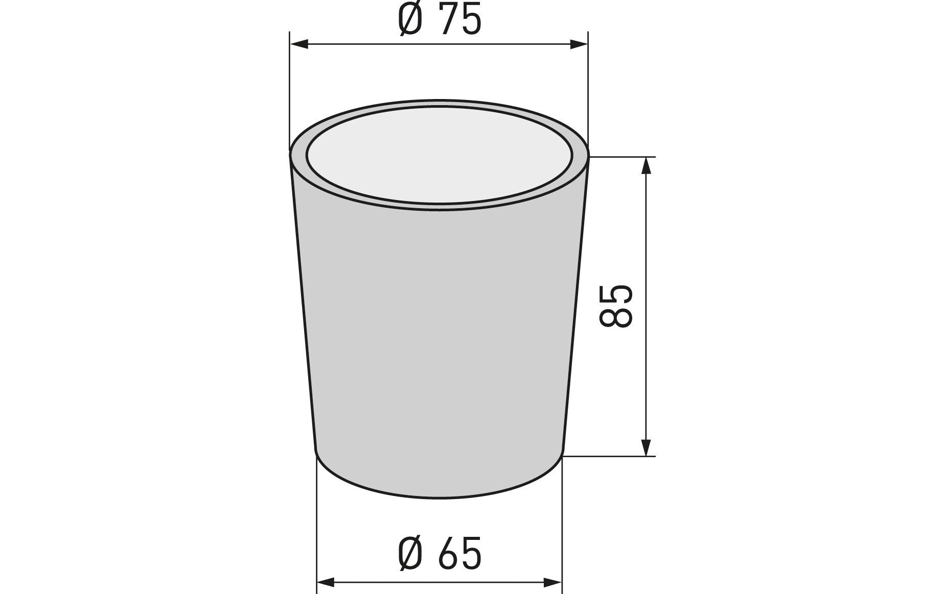 Diaqua Zahnbürstenhalter CHIC 96 – Ø7,5×8,5 cm, Glas, Wandmontiert, Transparent