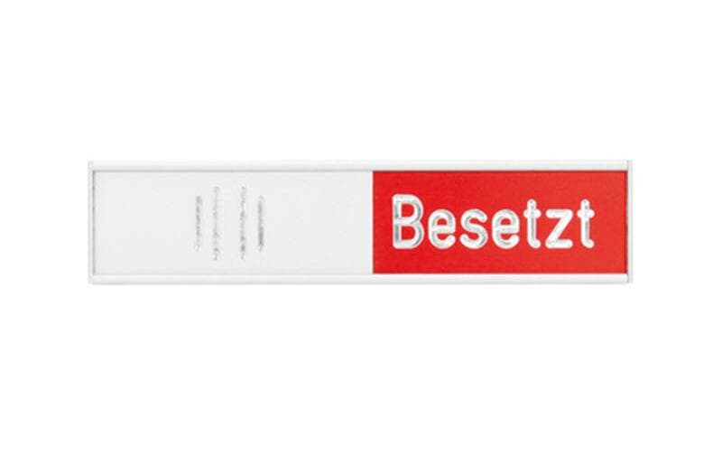 Franken Türschild Frei/Besetzt – 102 × 27,4 mm – Aluminium – Silber