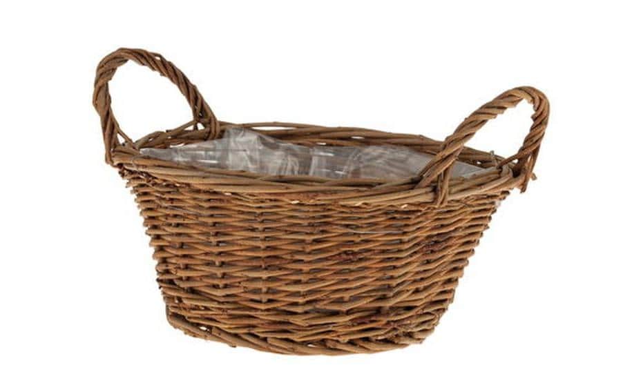 Opiflor Korb – Ø 25 × 9 cm – Weide, braun