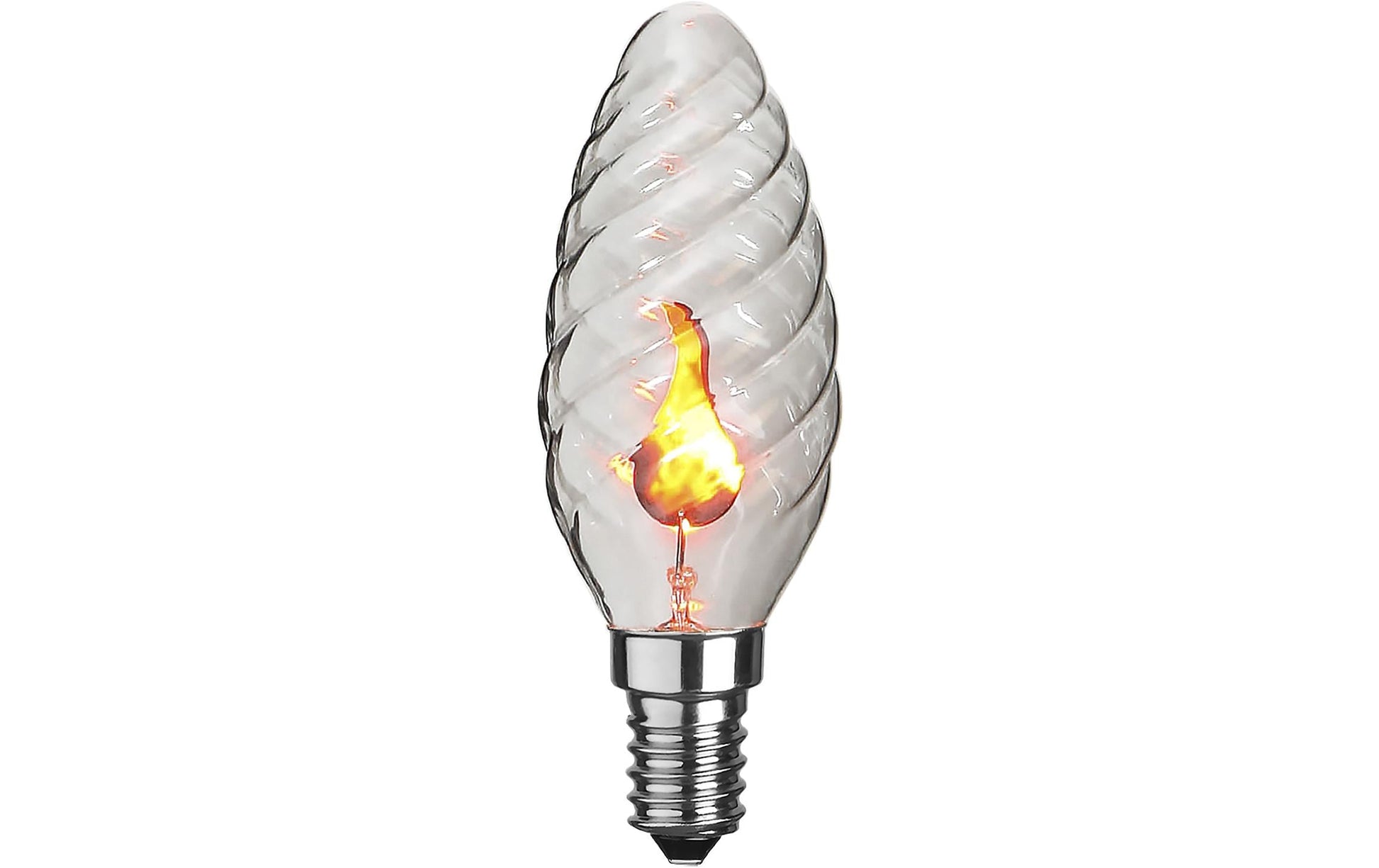 Star Trading Leuchtmittel E14 Kerzenform – Warmweiss, 20 lm, 3 W – Flammeneffekt – 1 Stk.