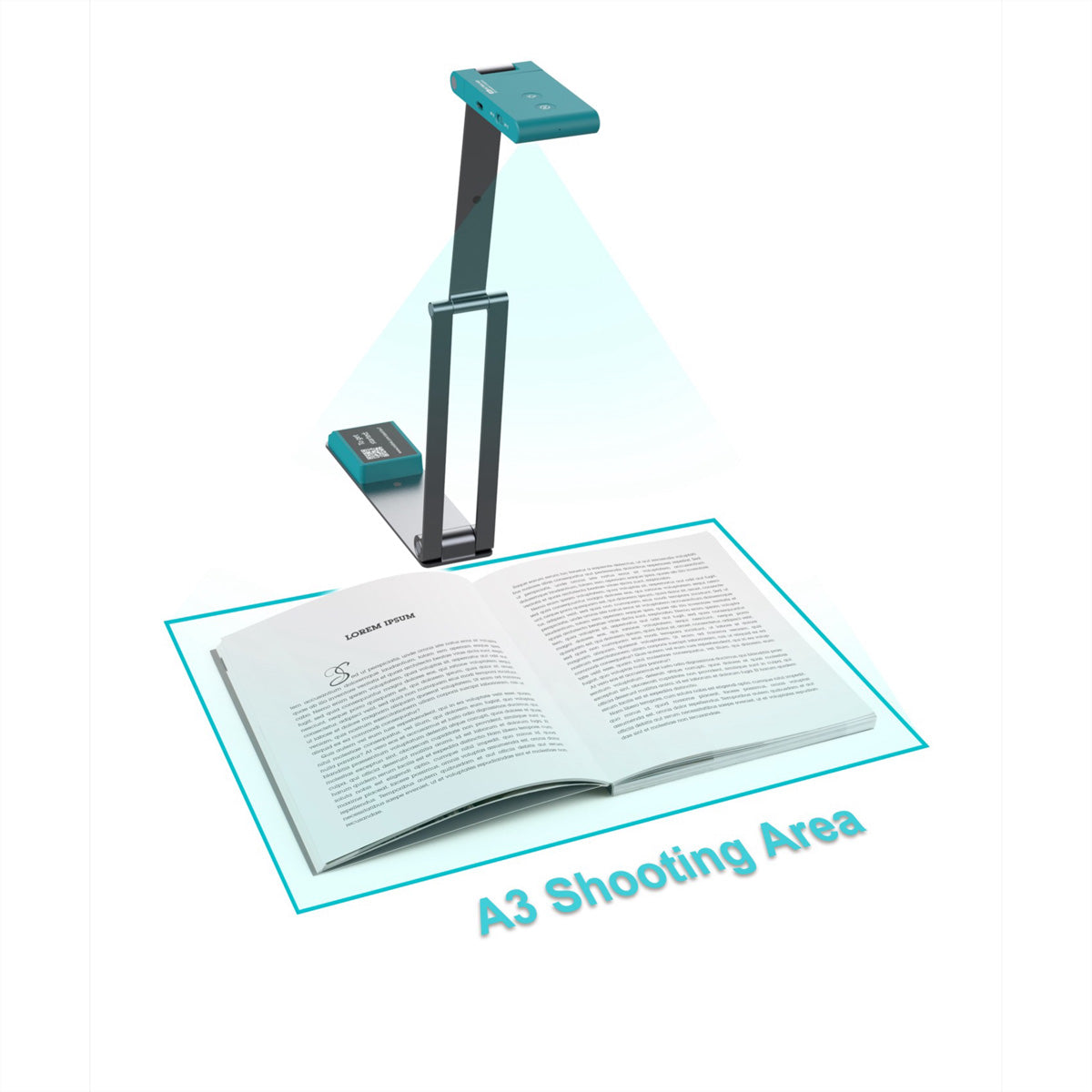 I.R.I.S. IRIScan Visualizer 7 Dyslexic – Overhead-Scanner, A3, USB, 1200 dpi