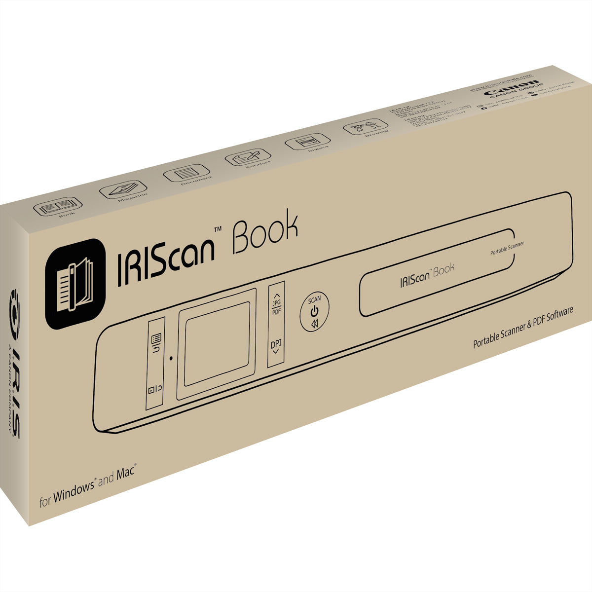 I.R.I.S. IRIScan Book 7 – Mobiler Scanner, A4, USB