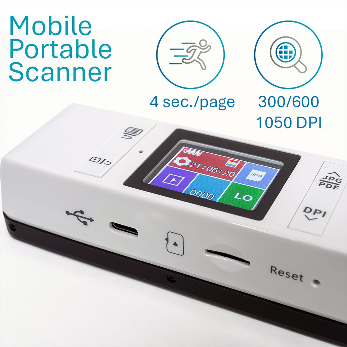 I.R.I.S. IRIScan Book 7 Dyslexic – Mobiler Scanner, A4, USB